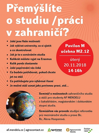 Přemýšlíte o studiu / práci v zahraničí?